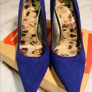 Sam Edelman Danielle Blue Suede Pumps
